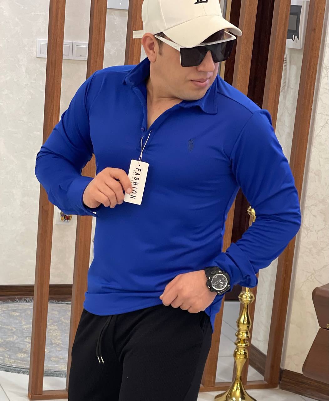 پلو شرت پارچه غواصی فول کش درجه ۱ مدل L